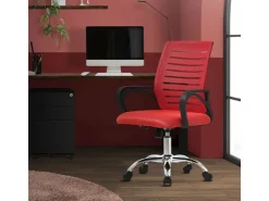 ML-Design Bürostuhl Ergonomisch Rot Höhenverstellbarer Drehstuhl* Stühle