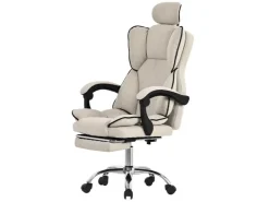 ML-Design Bürostuhl Ergonomisch Beige Höhenverstellbar mit Rückenlehne