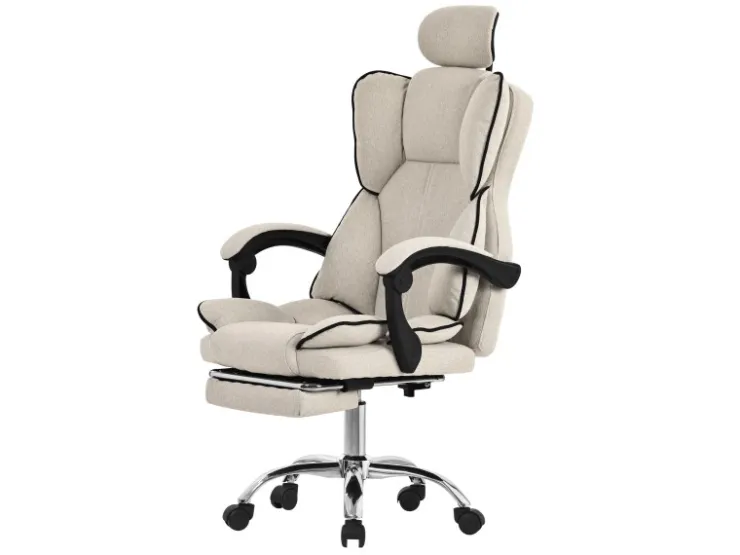 ML-Design Bürostuhl Ergonomisch Beige Höhenverstellbar mit Rückenlehne