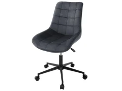 ML-Design Bürostuhl Grau Sitzfläche aus Samt Metallgestell Drehstuhl* Stühle