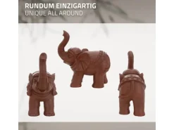 ML-Design Deko Figur Elefant Braun 36x19x39cm Orientalische Finish Innen & Außen* Dekorative Figuren