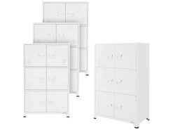 ML-Design 4Er Set Aktenschrank 75x40x120 cm Stahl Freistehend* Büroregale