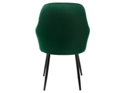ML-Design 2er Set Esszimmerstühle mit Rücken- und Armlehnen Grün aus Samt* Stühle