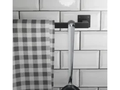 ML-Design 3Er Set Kleiderstange Rechteck für die Wand T12cmxB90cm Schwarz U-Form