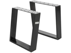 ML-Design 2Er Set Tischkufen 80GRAD Neigung 40 x 43 cm Industrial 8x2 cm