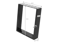ML-Design 2Er Set Tischkufen 80GRAD Neigung 40 x 43 cm Industrial 8x2 cm