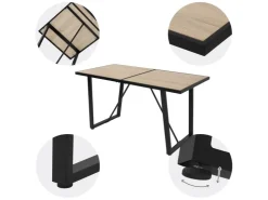 ML-Design Esstisch 140x70x75 cm Eiche Optik Rechteckiger für 6 Personen* Tische