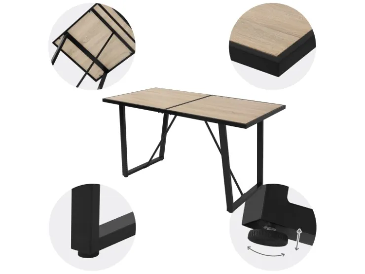 ML-Design Esstisch 140x70x75 cm Eiche Optik Rechteckiger für 6 Personen* Tische