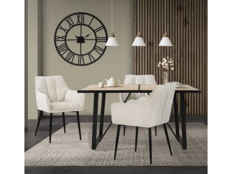 ML-Design Esstisch 140x70x75 cm Eiche Optik Rechteckiger für 6 Personen* Tische
