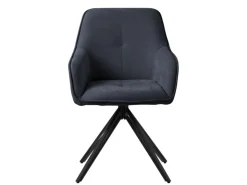 ML-Design Esszimmerstühle Drehbar 4Er Set Textil Webstoff Schwarz Drehstuhl* Stühle
