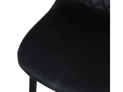 ML-Design Esszimmerstühle 4er Set Schwarz Küchenstuhl mit Samtbezug