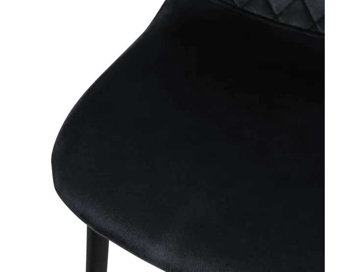 ML-Design Esszimmerstühle 4er Set Schwarz Küchenstuhl mit Samtbezug