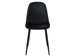 ML-Design Esszimmerstühle 4er Set Schwarz Küchenstuhl mit Samtbezug