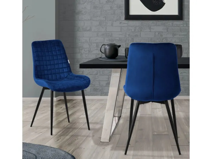 ML-Design Esszimmerstühle 2Er Set Sitzfläche aus Samt mit Rückenlehne