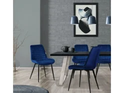 ML-Design Esszimmerstühle 2Er Set Sitzfläche aus Samt mit Rückenlehne