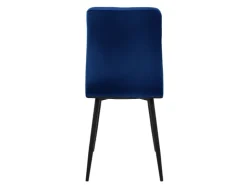 ML-Design Esszimmerstühle 4Er Set Dunkelblau mit Rückenlehne mit Samtbezug* Stühle