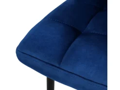 ML-Design Esszimmerstühle 4Er Set Dunkelblau mit Rückenlehne mit Samtbezug* Stühle