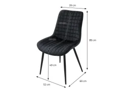 ML-Design Esszimmerstühle 6Er Set Sitzfläche aus Samt mit Rückenlehne* Stühle