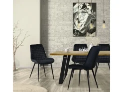 ML-Design Esszimmerstühle 6Er Set Sitzfläche aus Samt mit Rückenlehne* Stühle