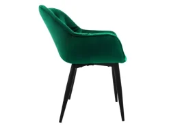 ML-Design Esszimmerstühle 2er Set Dunkelgrün aus Dickem Samtstoff* Stühle