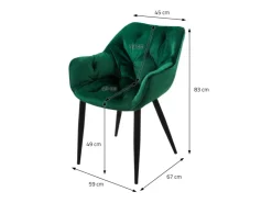 ML-Design Esszimmerstühle 2er Set Dunkelgrün aus Dickem Samtstoff* Stühle