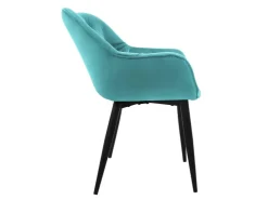 ML-Design Esszimmerstühle 4Er Set Petrol Küchenstuhl mit Dickem Samtstoff* Stühle