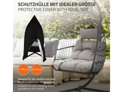 ML-Design Hängesessel Abdeckung mit Reißverschluss und Kordelzug 190x115 cm* Sessel