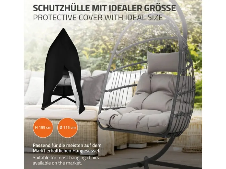 ML-Design Hängesessel Abdeckung mit Reißverschluss und Kordelzug 190x115 cm* Sessel