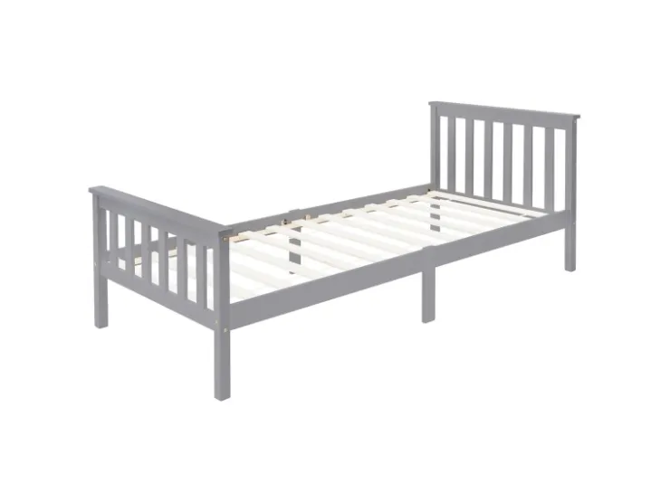 ML-Design Holzbett 90x200 cm Bettgestell mit Lattenrost und Füße* Betten