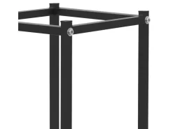 ML-Design Kaminholzregal 33 x 115 x 33 cm Rechteckig Schwarz Metall Innen/Außen* Holzregale