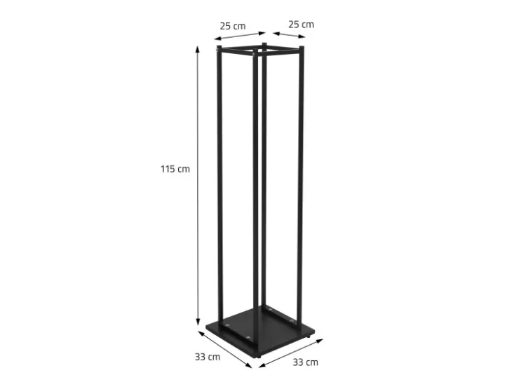 ML-Design Kaminholzregal 33 x 115 x 33 cm Rechteckig Schwarz Metall Innen/Außen* Holzregale