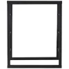 ML-Design Kaminholzregal 80x100x25 cm Rechteckig Schwarz Metall Innen/Außen