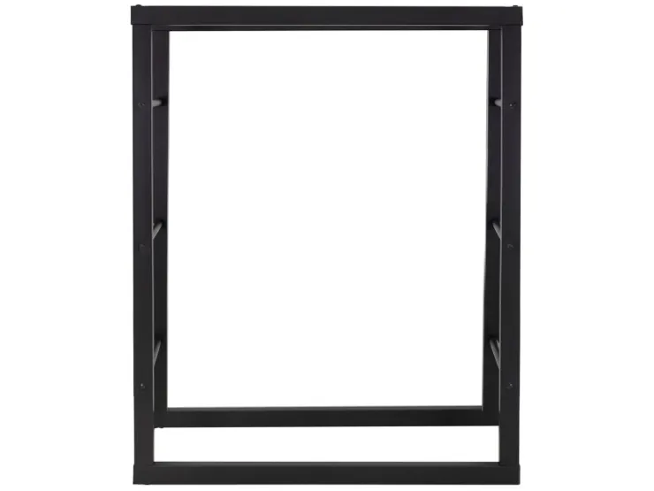 ML-Design Kaminholzregal 80x100x25 cm Rechteckig Schwarz Metall Innen/Außen