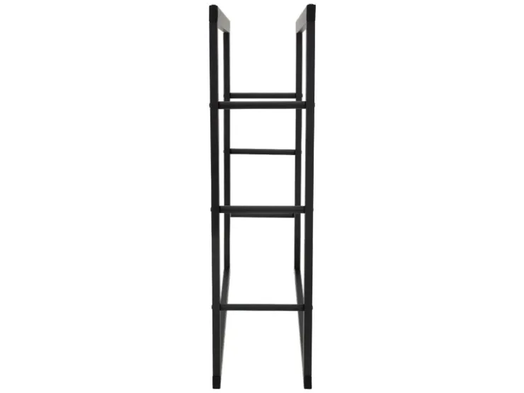 ML-Design Kaminholzregal 80x100x25 cm Rechteckig Schwarz Metall Innen/Außen