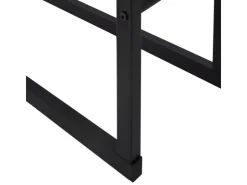 ML-Design Kaminholzregal 80x100x25 cm Rechteckig Schwarz Metall Innen/Außen