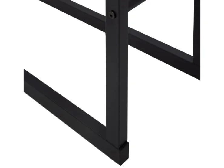 ML-Design Kaminholzregal 80x100x25 cm Rechteckig Schwarz Metall Innen/Außen