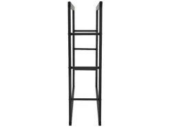 ML-Design Kaminholzregal 80x100x25 cm Rechteckig Schwarz Metall Innen/Außen