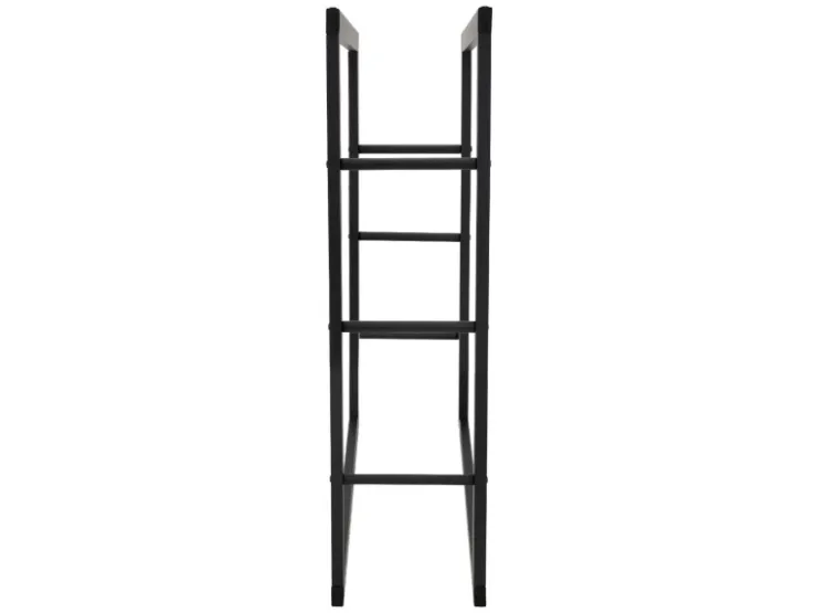 ML-Design Kaminholzregal 80x100x25 cm Rechteckig Schwarz Metall Innen/Außen