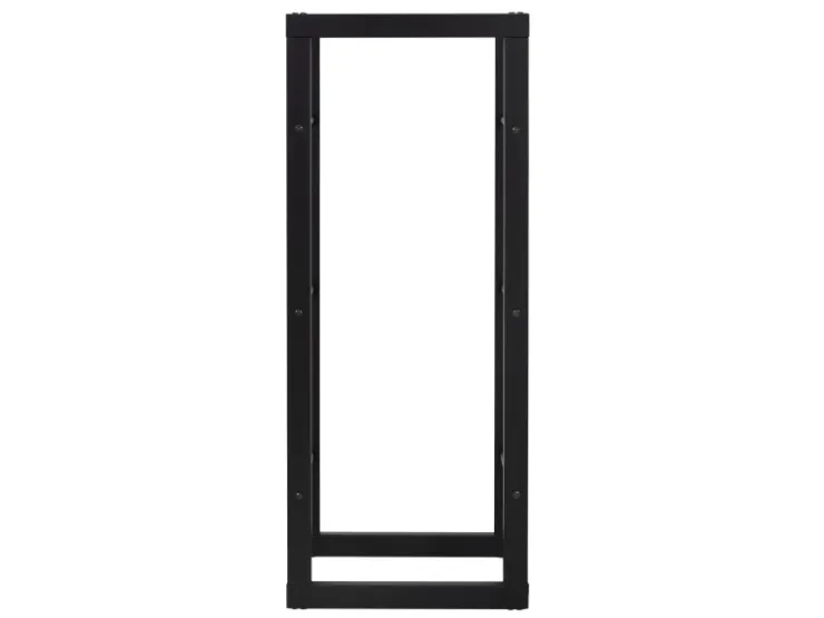 ML-Design Kaminholzregal 40x100x25cm Rechteckig Schwarz aus Metall Innen/Außen* Regale Schwarz|Holzregale