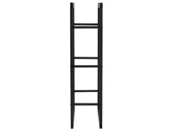 ML-Design Kaminholzregal 40x100x25cm Rechteckig Schwarz aus Metall Innen/Außen* Regale Schwarz|Holzregale