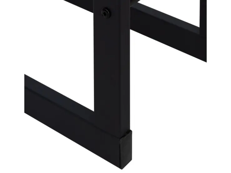 ML-Design Kaminholzregal 40x100x25cm Rechteckig Schwarz aus Metall Innen/Außen* Regale Schwarz|Holzregale