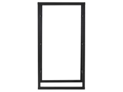 ML-Design Kaminholzregal 80x150x25 cm Rechteckig Schwarz Metall Innen/Außen