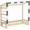 ML-Design Kinderbett Fußballtor 70x140 cm Schwarz-Weiß Kiefernholz* Betten