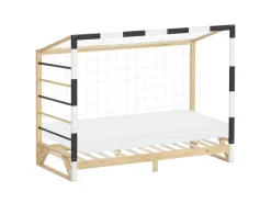 ML-Design Kinderbett Fußballtor 90x200 cm mit Matratze H16 cm Holz* Betten