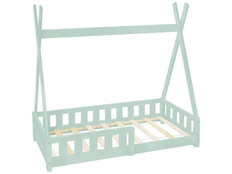 ML-Design Kinderbett Tipi 70x140 cm Mint mit Rausfallschutz Lattenrost* Betten