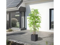 ML-Design Künstlicher Bambus 180cm Groß Kunstpflanze mit Echtholzstamm* Kunstpflanzen