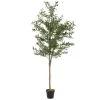 ML-Design Künstlicher Olivenbaum im Topf 210cm Groß mit Naturholzstamm* Kunstpflanzen