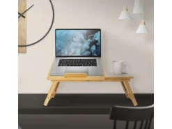 ML-Design Laptoptisch aus Bambus fürs Sofa Höhenverstellbar Klappbar