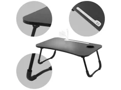 ML-Design Laptoptisch für Bett 60x40 cm Betttisch Klappbar