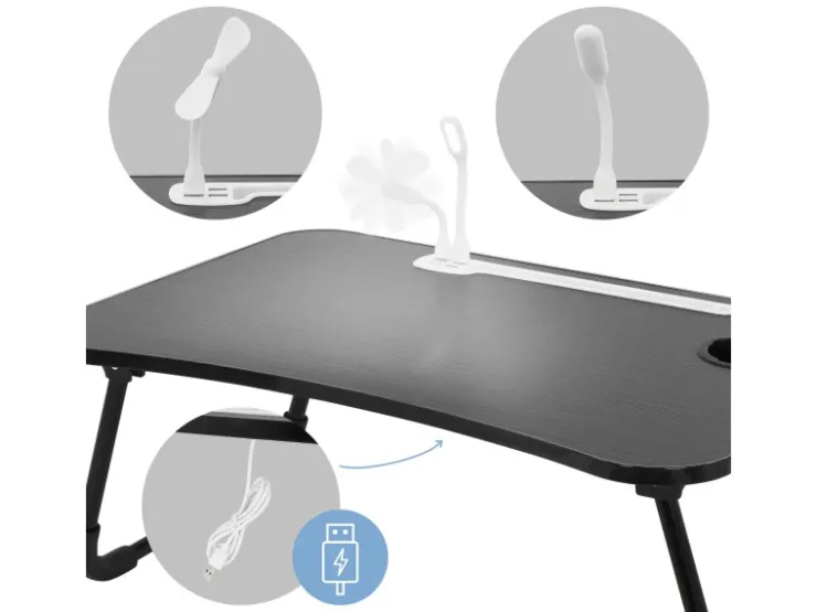 ML-Design Laptoptisch für Bett 60x40 cm Betttisch Klappbar